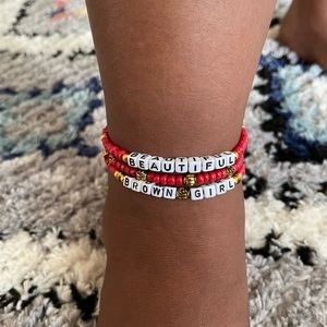 Beautiful brown girl anklets (set of 3)